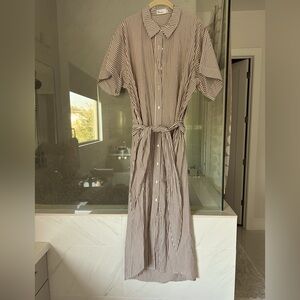 Zoe Kratzmann shirt dress in clove stripe size 3/L/12, excellent condition